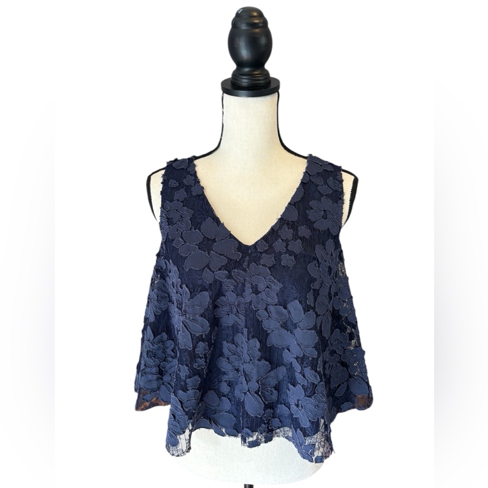 NWT Anthropologie Floral Lace Women's Top Size S